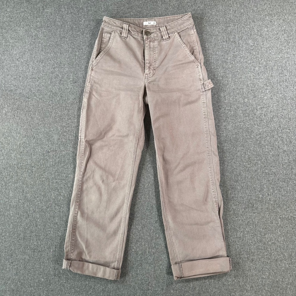 Tna Pants Womens 00 Carpenter Mauve Brown Utility High Rise Workwear